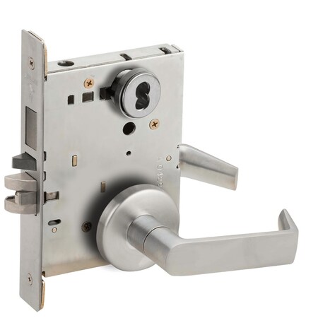 Schlage L-Series, Entrance Mortise Lock, B Rose, 06 Lever, Grade 1 Mortise Lock, FSIC Less Core